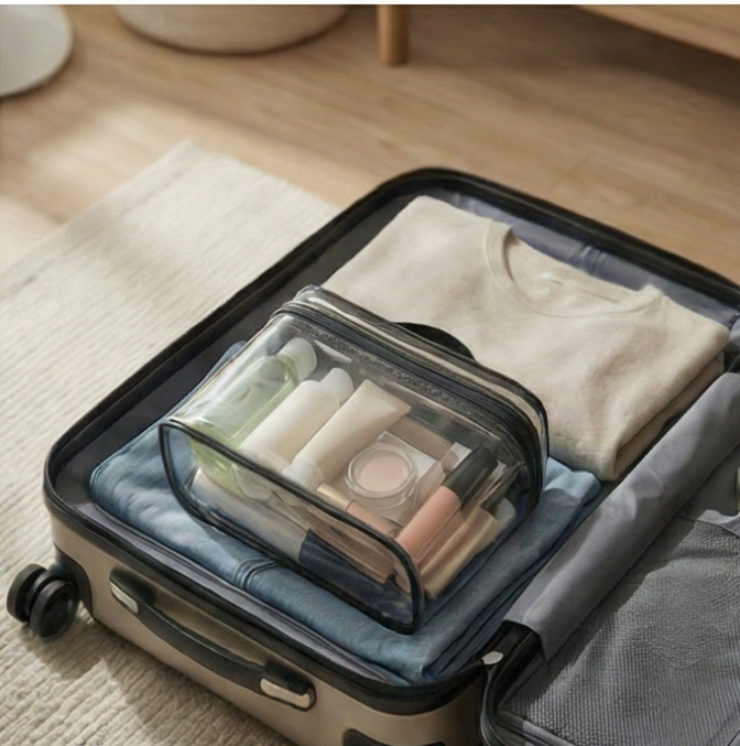 Clear TSA-Approved Cosmetic Travel Bag